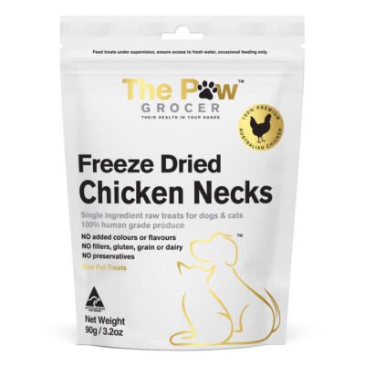 The Paw Grocer Freeze Dried Chicken Necks Dog And Cat Treats  90 Gm