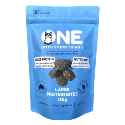 One (With Everything!) Large Insect Protein Bite Treats For Dogs 150 Gm
