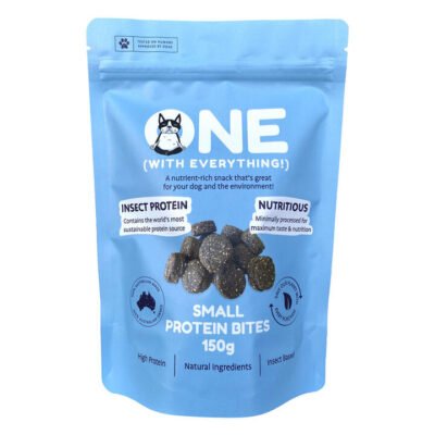 One (With Everything!) Small Insect Protein Bite Treats For Dogs 150 Gm