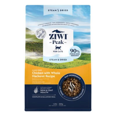 Ziwi Peak Cage-Free Chicken With Whole Mackerel Dry Cat Food  800 Gm