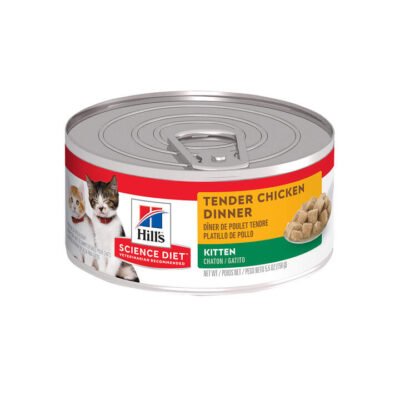 Hill's Science Diet Kitten Tender Chicken Dinner Wet Cat Food 156 Gm 24 Cans